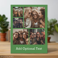5 Photo Collage Optional Text -- CAN Edit Colour