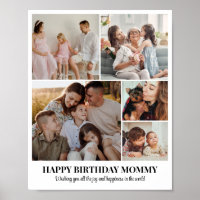 5 Photo Collage Personalised Picture Grid Custom