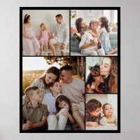 5 Photo Collage Personalised Picture Grid Mosaic