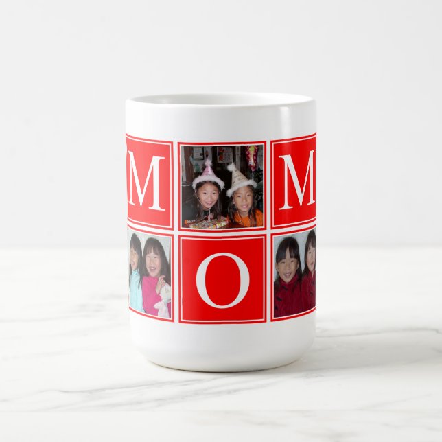 5 PHOTO Custom Collage MOM Mug (Center)