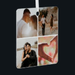 5 Photo Custom Collage Personalised Metal Tree Decoration<br><div class="desc">Create a Custom Photo Collage unique customised personalised 5 Photo ornament from Ricaso</div>