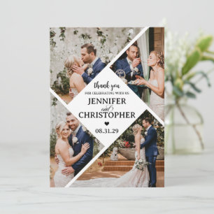 5 Photo Elegant Thank You Card