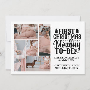 5 Photo Mummy to be Christmas Pregnancy  Holiday Card