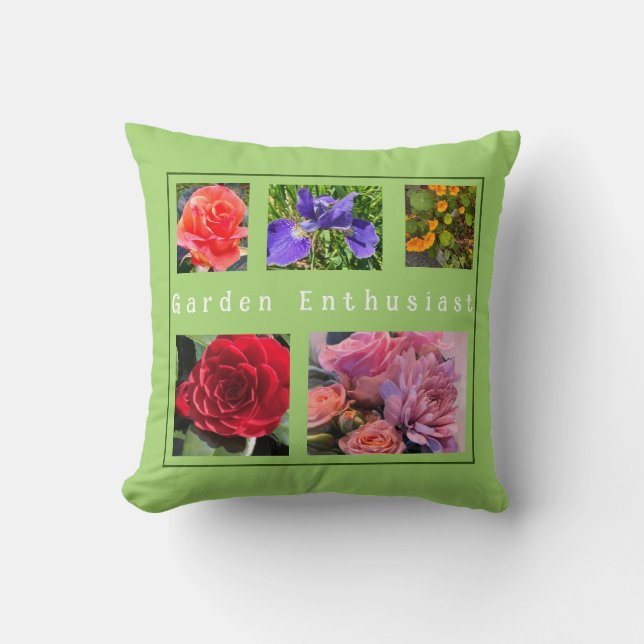5-Photo My Favourite Flowers Template Cushion (Front)