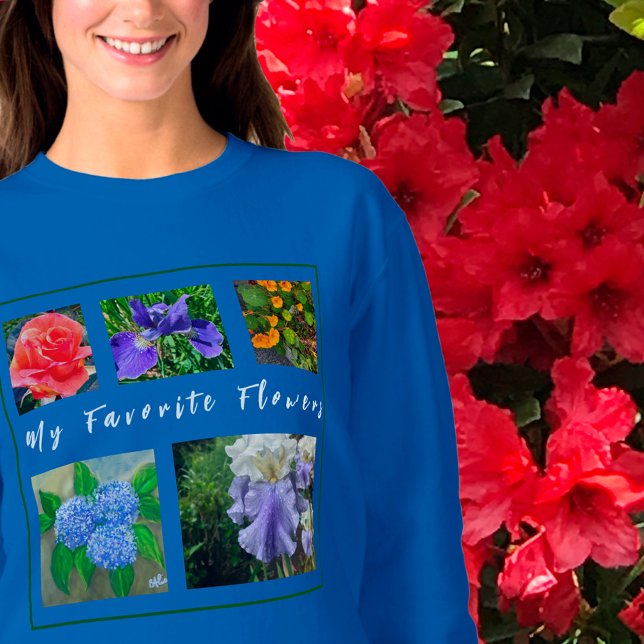 5-Photo My Favourite Flowers Template Sweatshirt (Creator Uploaded)