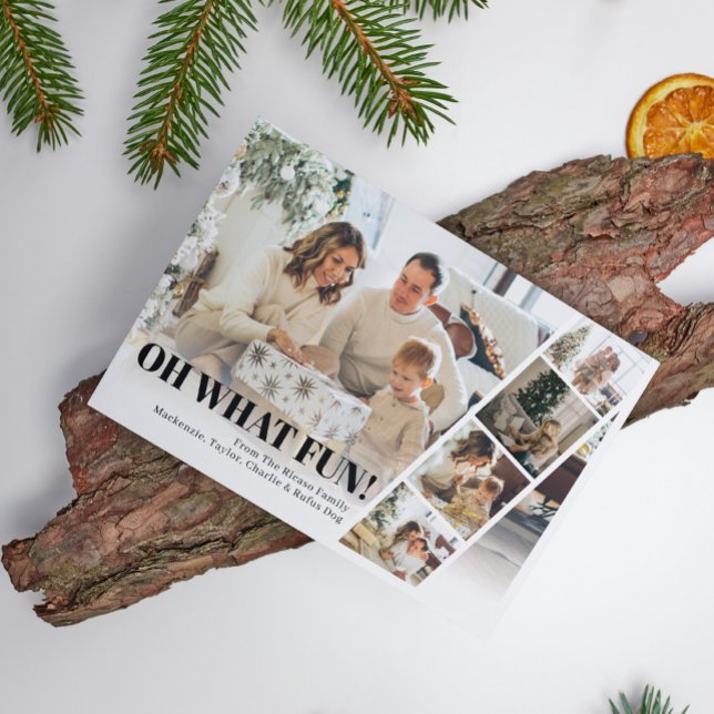 5 Photo Oh What Fun Christmas Holiday Card (5 Photo Oh What Fun Christmas Holiday Card by Ricaso.  Add five photographs, make your own.
)