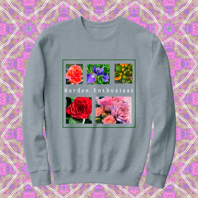5-Photo - Personalise  Flowers Template Sweatshirt (Creator Uploaded)