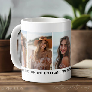 5 Photo Template Modern Minimal Text Under Photo Coffee Mug