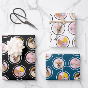 5 Photograph random scattered pattern personalised Wrapping Paper Sheet