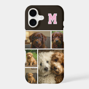 5 Photos and Personalised Monogram Custom Collage