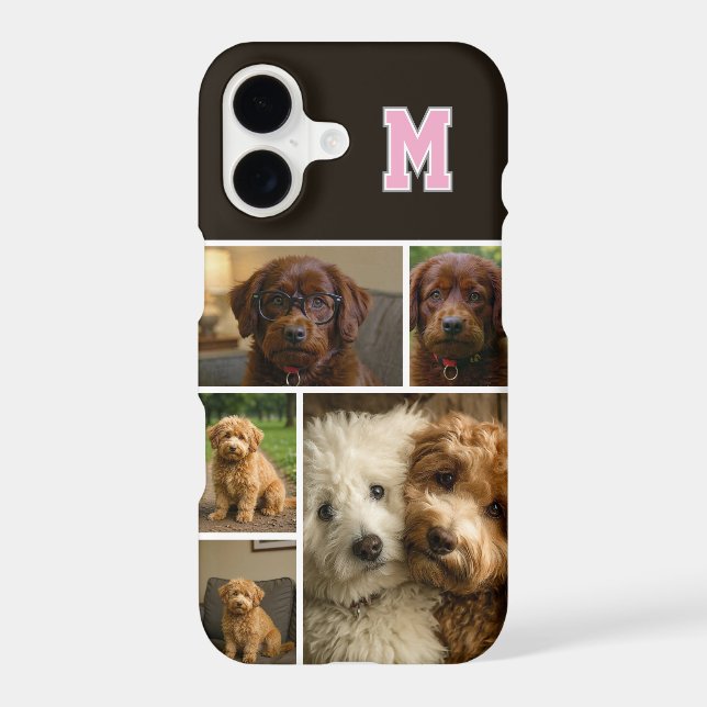 5 Photos and Personalised Monogram Custom Collage (Back)