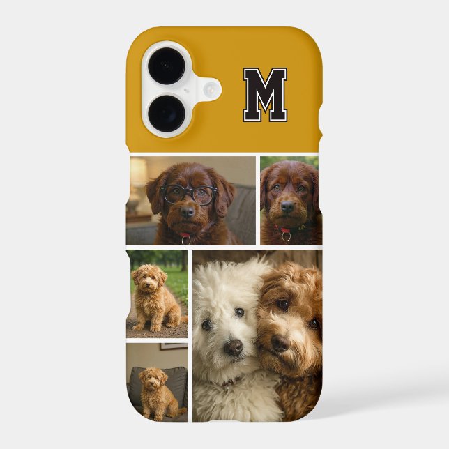5 Photos and Personalised Monogram Custom Collage (Back)