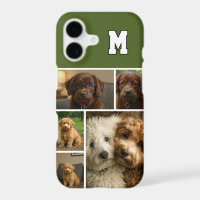 5 Photos and Personalised Monogram Custom Collage