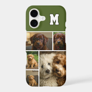 5 Photos and Personalised Monogram Custom Collage
