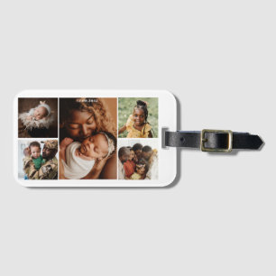 5 photos family Luggage Tag