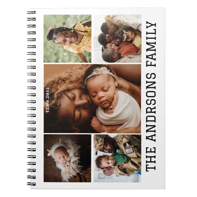 5 photos family Spiral Photo Notebook (Front)