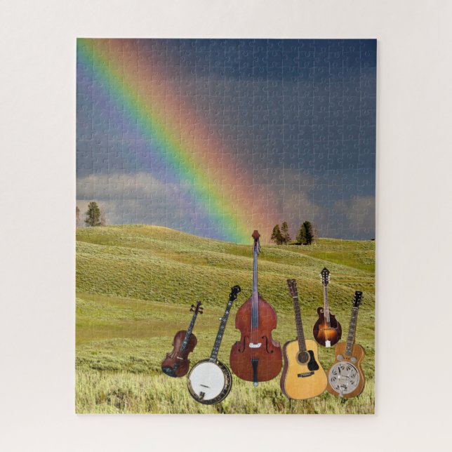 5 PIECE BLUEGRASS BAND JIGSAW PUZZLE (Vertical)
