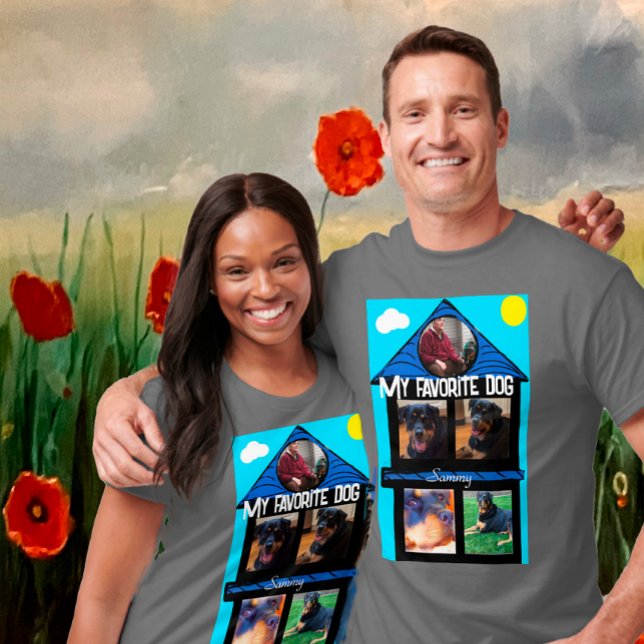 5-place Photo Slots Template Favourite Pet T-Shirt (Creator Uploaded)