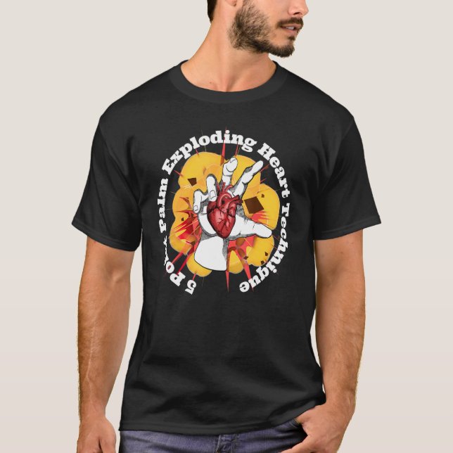 5 Point Palm Exploding Heart Technique T-Shirt (Front)