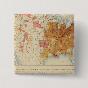 5 Population 1870, 1880 15 Cm Square Badge