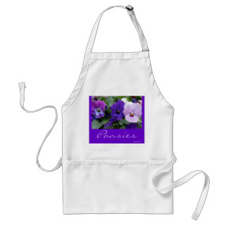 5 Purple Lavender Blue Pansies Standard Apron