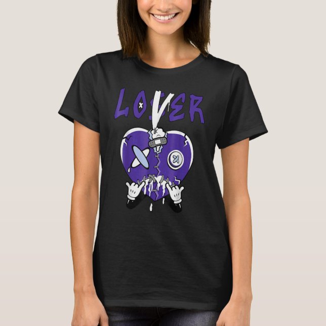 5 Retro Concord Loser  Drip Heart Crying Concord T-Shirt (Front)