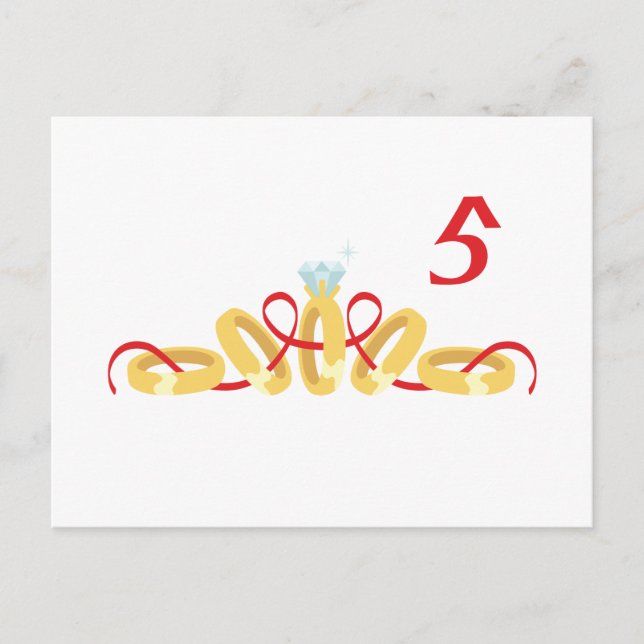 5 Rings Postcard (Front)