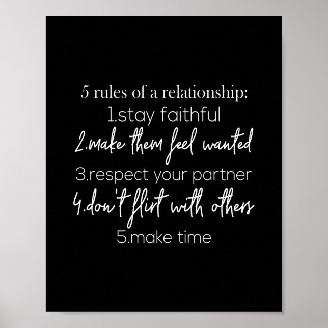 5 rules of relationship poster (Front)