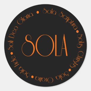 5 Solas Classic Round Sticker