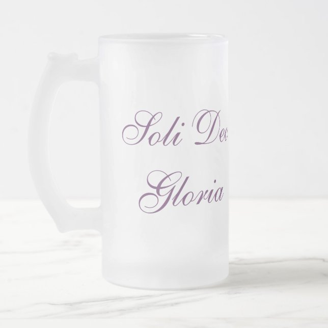 5 Solas Frosted Glass Beer Mug (Left)