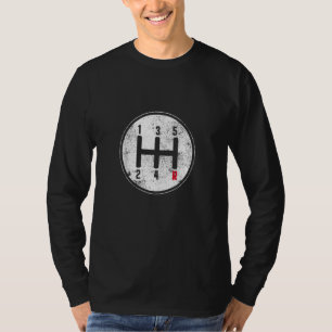 5 Speed Manual Transmission Stick Driving Car Guy T-Shirt