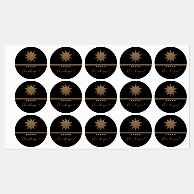 5 Star Brushed Gold Black Professional (Sheet)