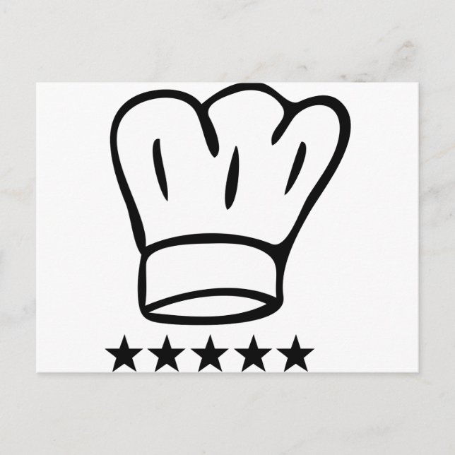 5 star chefhat postcard (Front)