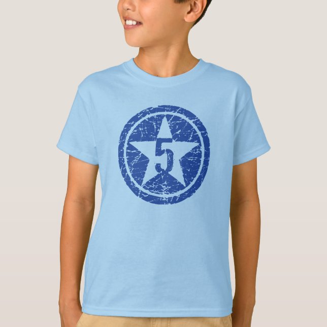 5 STAR cracked BIRTHDAY Tee (Front)