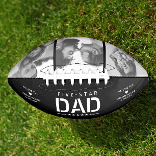 5 STAR DAD Modern Cool 3 Photo Father's Day Football