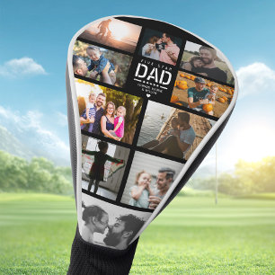 5 STAR DAD Modern Cool Photo Collage Father's Day Golf Head Cover