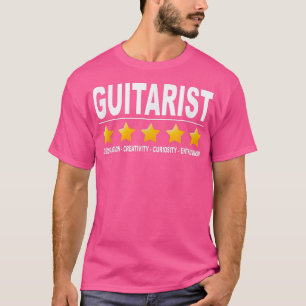 5 Star Guitarist Musician Guitar Lover Electric Ba T-Shirt