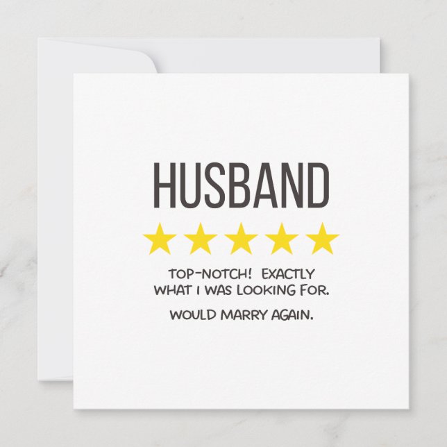 5 Star Husband Card (Front)