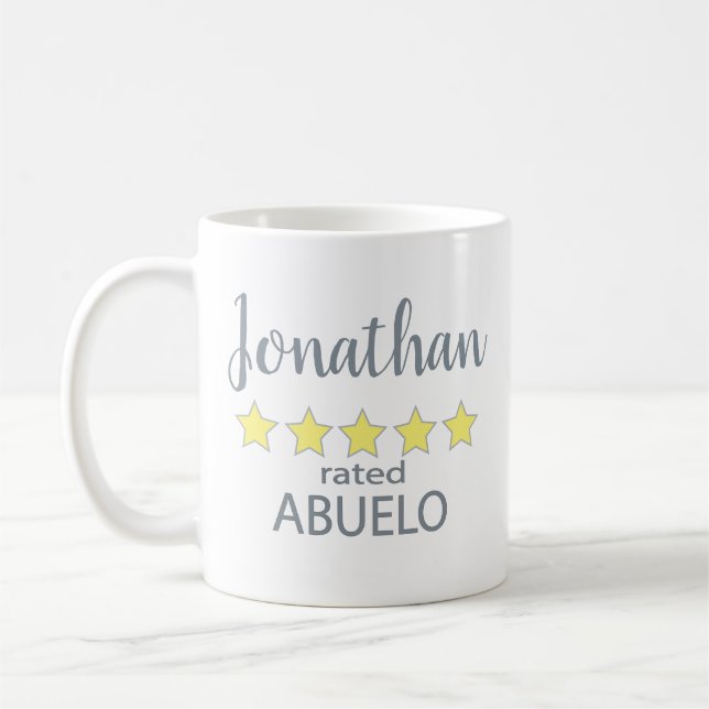 5 Star Rated Abuelo Coffee Mug (Left)