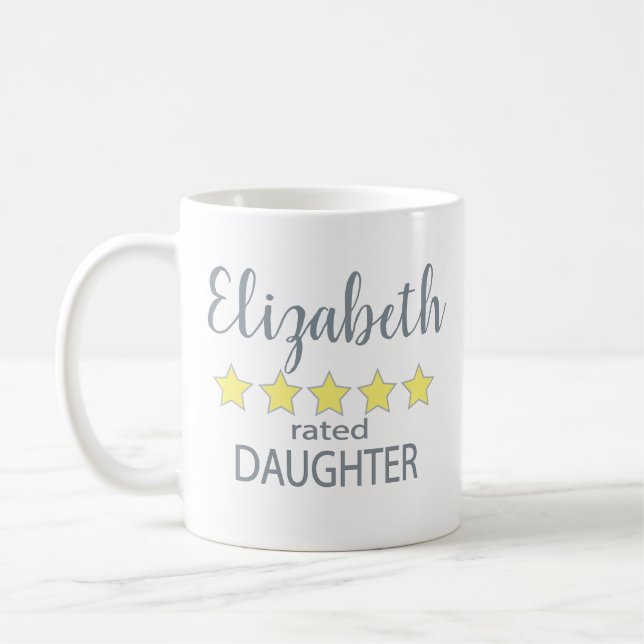 5 Star Rated Daughter Coffee Mug (Left)