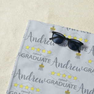 5 Star Rated Graduate Beach Towel