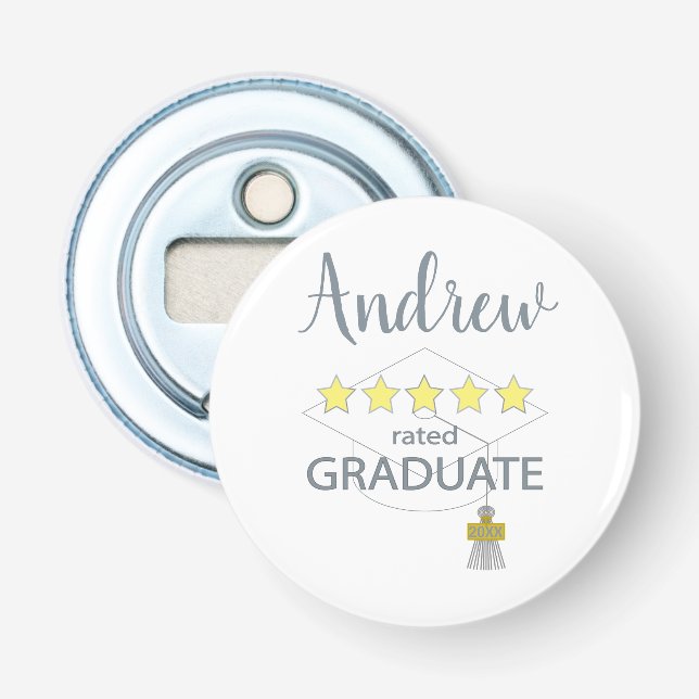 5 Star Rated Graduate Bottle Opener (Front)