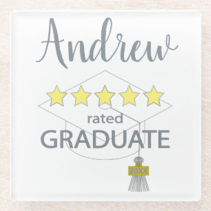 5 Star Rated Graduate Glass Coaster