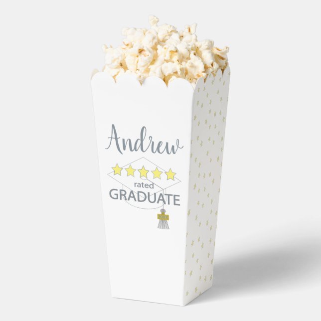 5 Star Rated Graduate Popcorn  Favour Box (Popped)