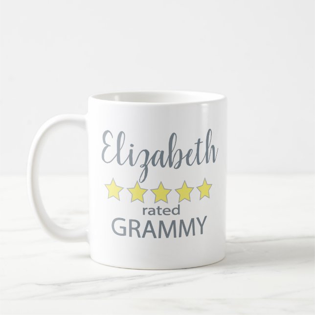 5 Star Rated Grammy Coffee Mug (Left)