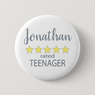 5 Star Rated Teenager 6 Cm Round Badge