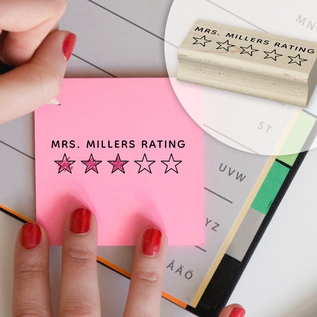 5 Star Rating Review Book Teacher Rubber Stamp (Creator Uploaded)