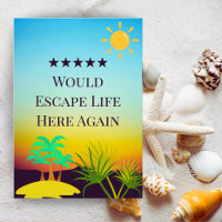 5 Star Rental Host Review Editable Guest Sunset