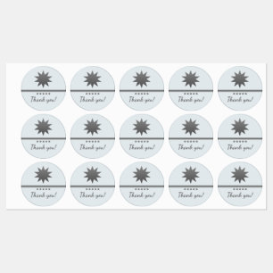 5 Star Silver Text Professional Labels