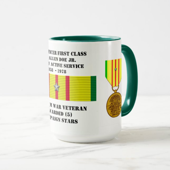 5 STARS SAILOR VIETNAM WAR MUG (Front Right)